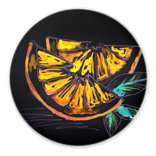 Decoratieve citrus keramische knoppen (Voorkant)
