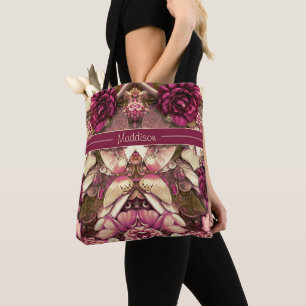Decoratieve collage Butterflies en Rozen Canvas ta Tote Bag