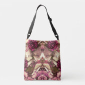 Decoratieve collage Butterflies en Rozen Crossbody Tas (Achterkant)