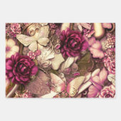 Decoratieve collage Butterflies en Rozen Inpakpapier Vel (Voorkant)
