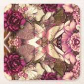 Decoratieve collage Butterflies en Rozen Kartonnen Onderzetters (Voorkant)