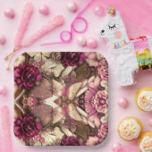 Decoratieve collage Butterflies en Rozen Papieren Bordje (Feest)