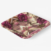 Decoratieve collage Butterflies en Rozen Papieren Bordje (Gebogen)