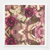 Decoratieve collage Butterflies en Rozen Servet (Voorkant)