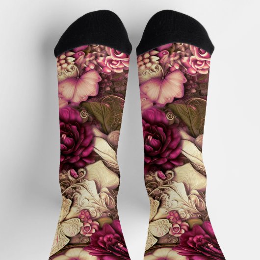 Decoratieve collage Butterflies en Rozen Sokken (Top)