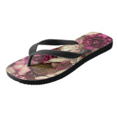 Decoratieve collage Butterflies en Rozen Teenslippers (Schuin)