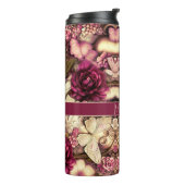 Decoratieve collage Butterflies en Rozen Thermosbeker (Gedraaid links)