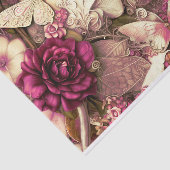 Decoratieve collage Butterflies en Rozen Tissuepapier (Detail)