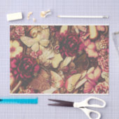 Decoratieve collage Butterflies en Rozen Tissuepapier (Craft)