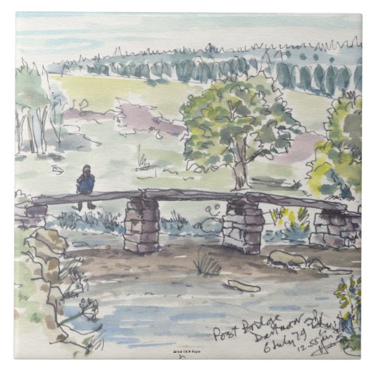 Decoratieve contemplatie-tegel tegeltje (Voorkant)