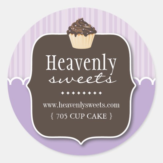 Decoratieve cupcake | Gebak Chef Stickers (Voorkant)