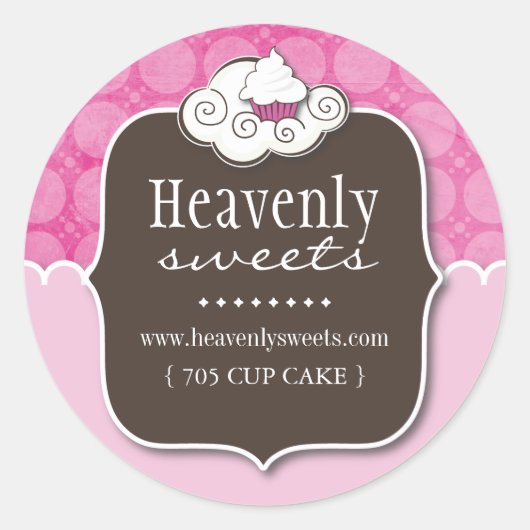 Decoratieve cupcake | Gebak Chef Stickers (Voorkant)