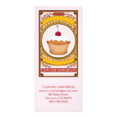 Decoratieve cupcake Maker Logo met prijslijst Reclamekaart (Voorkant)