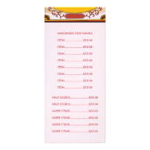 Decoratieve cupcake Maker Logo met prijslijst