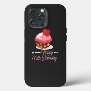 Decoratieve cute 70e verjaardagstaart chocoladetaa Case-Mate iPhone case