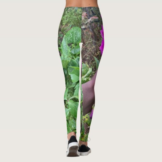 Decoratieve Dahlia Leggings (Achterkant)