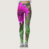 Decoratieve Dahlia Leggings (Voorkant)