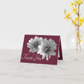 Decoratieve Dahlias Wine Colour Background Dank u Kaart (Gele Bloem)
