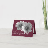 Decoratieve Dahlias Wine Colour Background Dank u Kaart (Voorkant)