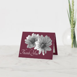 Decoratieve Dahlias Wine Colour Background Dank u Kaart