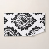 Decoratieve Damask Art I Black op White Bad Handdoek (Handdoek)