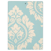 Decoratieve Damask Art I - Cream on Blue Klembord (Achterkant)