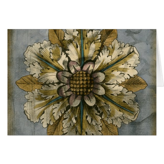 Decoratieve demask Rosette op grijze achtergrond (Voorkant Horizontaal)