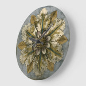 Decoratieve demask Rosette op grijze achtergrond Grote Klok (Hoek)