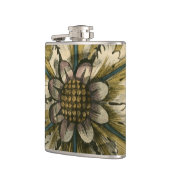 Decoratieve demask Rosette op grijze achtergrond Heupfles (Links)