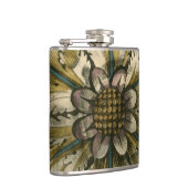 Decoratieve demask Rosette op grijze achtergrond Heupfles (Rechts)