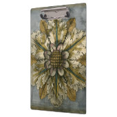 Decoratieve demask Rosette op grijze achtergrond Klembord (Links)