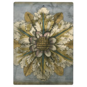 Decoratieve demask Rosette op grijze achtergrond Klembord (Achterkant)