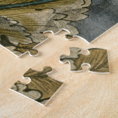 Decoratieve demask Rosette op grijze achtergrond Legpuzzel (Zijkant)