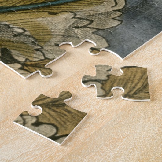 Decoratieve demask Rosette op grijze achtergrond Legpuzzel (Zijkant)