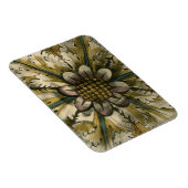 Decoratieve demask Rosette op grijze achtergrond Magneet (Rechterzijde)