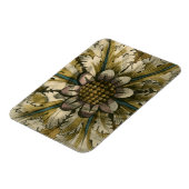 Decoratieve demask Rosette op grijze achtergrond Magneet (Linkerzijde)