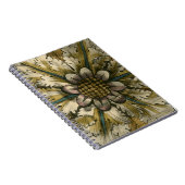 Decoratieve demask Rosette op grijze achtergrond Notitieboek (Rechterzijde)