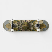 Decoratieve demask Rosette op grijze achtergrond Persoonlijk Skateboard (Horizontaal)