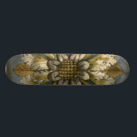 Decoratieve demask Rosette op grijze achtergrond Persoonlijk Skateboard<br><div class="desc">Jennifer Goldberger produceerde deze decoratieve kleerstof met een mooie rosette boven een grijze achtergrond. Een dameskast is een geweven patroon dat gemaakt kan worden van zijde, wol, linnen of andere stoffen die tijdens het Byzantijnse imperium zijn uitgevonden. Koop deze afdruk om je vrienden te shows van je liefde voor de...</div>