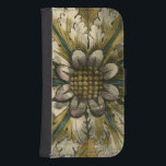 Decoratieve demask Rosette op grijze achtergrond Galaxy S4 Portefeuille Hoesje<br><div class="desc">Jennifer Goldberger produceerde deze decoratieve kleerstof met een mooie rosette boven een grijze achtergrond. Een dameskast is een geweven patroon dat gemaakt kan worden van zijde, wol, linnen of andere stoffen die tijdens het Byzantijnse imperium zijn uitgevonden. Koop deze afdruk om je vrienden te shows van je liefde voor de...</div>
