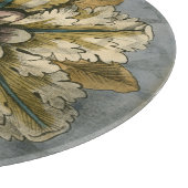 Decoratieve demask Rosette op grijze achtergrond Snijplank (Hoek)