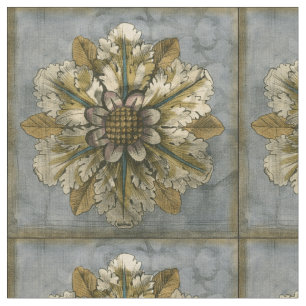 Decoratieve demask Rosette op grijze achtergrond Stof