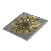 Decoratieve demask Rosette op grijze achtergrond Tegeltje (Zijkant)