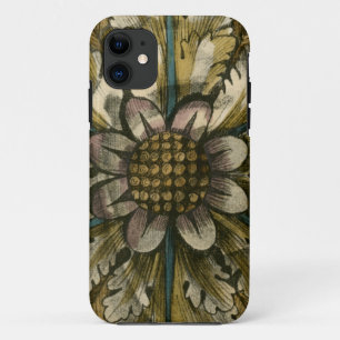 Decoratieve Demaskrozet op grijze achtergrond iPhone 11 Hoesje