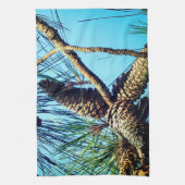 Decoratieve dennenappel theedoek (Verticaal)