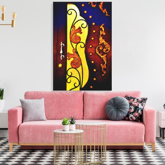 Decoratieve deur canvas afdruk (Insitu (Woonkamer))