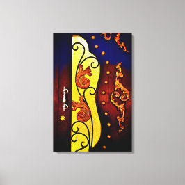 Decoratieve deur canvas afdruk