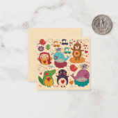 Decoratieve dieren notitiekaartje (Voorkant / Achterkant in situ)