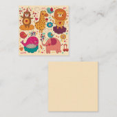 Decoratieve dieren notitiekaartje (Voorkant / Achterkant)