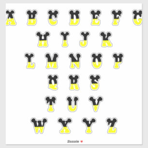 Decoratieve Disney Alfabet Sticker